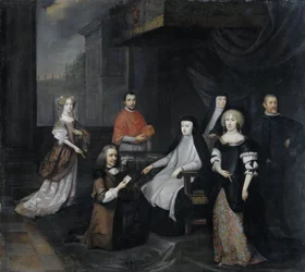 Ontvangst van ambassadeur van Beverningk door koningin Maria-Anna van Oostenrijk