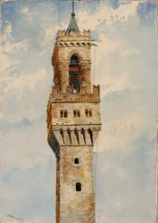 Toren van Palazzo Vecchio, Florence, Italië