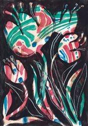 Levendige abstracte bloemen
