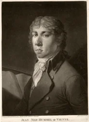 Johann Nepomuk Hummel gegraveerd door Wrenck