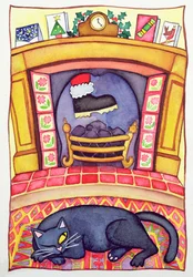 Santa Komt Door de Schoorsteen