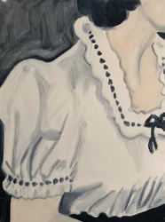 Broderie, 2018 (olieverf op papier)