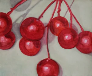 Kersen, 2013 (olieverf op papier)