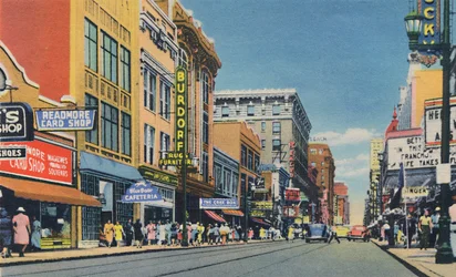 Fourth Ave., Kijkend naar het noorden, 1942