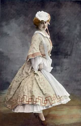 Franse komiek Jeanne Saulier als Arlette in operette 
