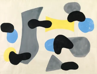 Compositie, ca. 1952 (gouache op papier)