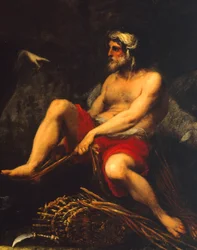 Erminia onder herders (detail)