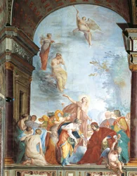Fresco van Faam en St. Anna - De daden van Lorenzo de Medici, bekend als Magnifico