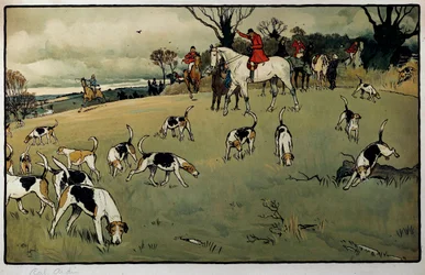 Jachtscène, een spoor