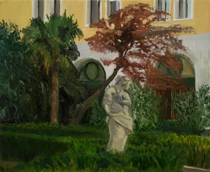 Tuin bij de Villa Molina,2 (olieverf op doek)
