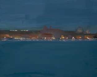 Nachtlicht, Venetië (olieverf op doek)