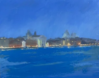 Nachtleven op de Zattere, 2025 (olieverf op doek)