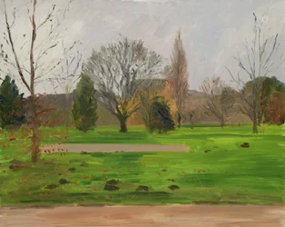 Oxford University Parks, november (olieverf op doek)