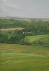 Regen, Cornbury Park, Cotswolds (Olieverf op paneel)