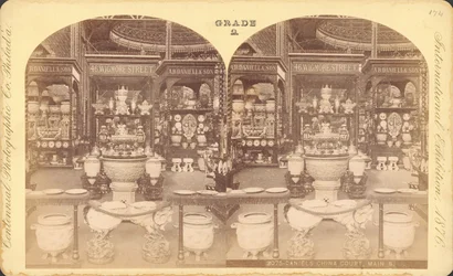 Uitzicht op het Chinese Hof, Hoofdgebouw, Centennial Exhibition, Philadelphia