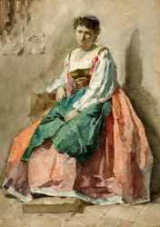 Portret van een dame, laat 19e-vroeg 20e eeuw