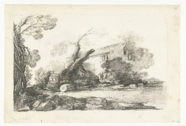 Landschap met boerenhuis