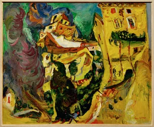 Landschap in Cagnes (schilderij op doek)