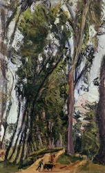 Landschap met boer, door Chaim Soutine (1894-1943), Frankrijk, 20e eeuw