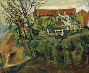 Huizen in een landschap, ca. 1918-1919