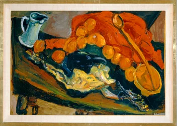 Nature morte au morceau de viande crue - stilleven met een stuk rauw vlees ... (schilderij op doek)