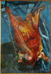 Geslachte os, c.1925 (schilderij op doek)