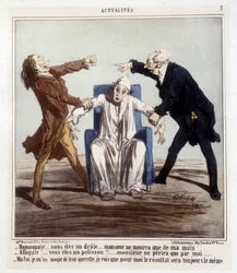 Cartoon over allopathie en homeopathie door Cham