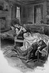 Aartshertog Rudolf, kroonprins van Oostenrijk (1858-1889), doodt zichzelf en zijn minnares, barones Mary Vetsera, in zijn jachtslot in Mayerling - Drama van Mayerling: aartshertog Rodolph van Habsburg (Habsburg-Lotharingen) (1858-1889)
