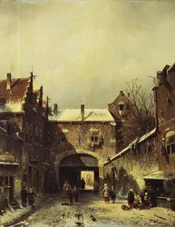 Een Nederlandse Stad in de Winter