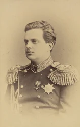 Portret van grootvorst Vladimir Alexandrovitsj van Rusland (1847-1909), door Bergamasco, Charles (Karl) (1830-1896)