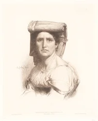 Portret van een Italiaanse vrouw