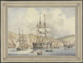 Zicht op Malta, ca. 1849