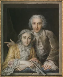 Portret van Philippe Coypel en zijn vrouw