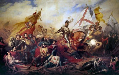 Godsdienstoorlogen (1562-1598): koning Hendrik IV van Frankrijk bij de Slag bij Ivry