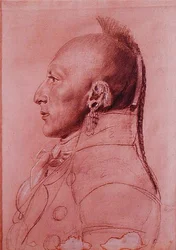 Portret van een hoofdman van de Kleine Osages, c.1807