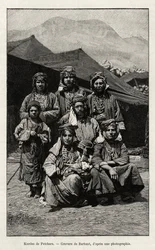 Koerden van Petchara (Turkije). Gravure door Barbant ter illustratie van het verhaal 