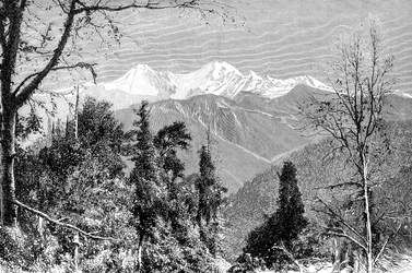 De Banderpunch-bergen, India, 1895