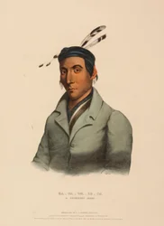 KA-TA-WA-BE-DA. Een CHIPPEWAY CHIEF, uit Geschiedenis van de Indiaanse Stammen van Noord-Amerika