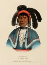 MICANOPY. A SEMINOLE CHIEF, uit History of the Indian Tribes of North America.
