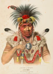 NE-SOU-A-QUOIT. A FOX CHIEF, uit History of the Indian Tribes of North America.