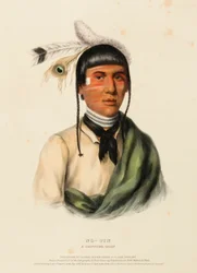 NO-TIN. A CHIPPEWA CHIEF, uit History of the Indian Tribes of North America.