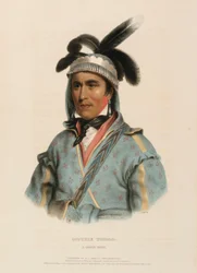 OPOTHLE YOHOLO. A CREEK CHIEF, uit History of the Indian Tribes of North America.