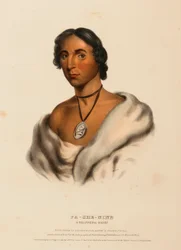 PA-SHE-NINE. A CHIPPEWA CHIEF, uit History of the Indian Tribes of North America.
