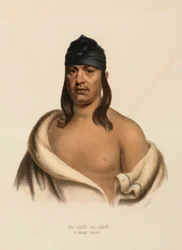 PA-SHE-PA-HAW. A SAUK CHIEF, uit History of the Indian Tribes of North America.