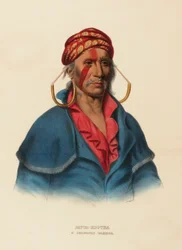 PAYTA-KOOTHA. A SHAWANOE WARRIOR, uit History of the Indian Tribes of North America.