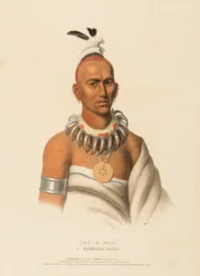 TAI-O-MAH. A MUSQUAKEE BRAVE, uit History of the Indian Tribes of North America.