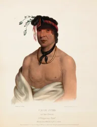 WESH-CUBB. A CHIPPEWAY CHIEF, uit de geschiedenis van de indianenstammen van Noord-Amerika
