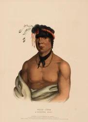 WESH-CUBB. A CHIPPEWAY CHIEF, uit History of the Indian Tribes of North America.