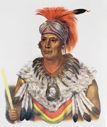 Wapella of de prins-hoofdman van de Fox, 1837, illustratie uit 