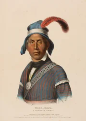 YAHA-HAJO. A SEMINOLE CHIEF, uit History of the Indian Tribes of North America.